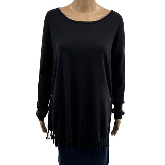 Lilly Pulitzer Ramona Black Fringe Sweater - Picture 4 of 12